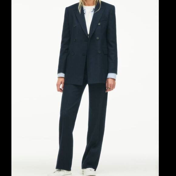 Zara Pants - Zara Low Rise Wool Pinstripe Style Pants Limited Edition